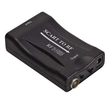 SCART to RF Coax Video Converter Adapter SCART Digital Signal to RF Analog Signal For DVD/Blu-ray Pl