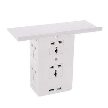 Socket S helf 8 Port Surge Protector Holder Tray Removable Wall Outlet 6 Electrica... (PLUG: AUPLUG)