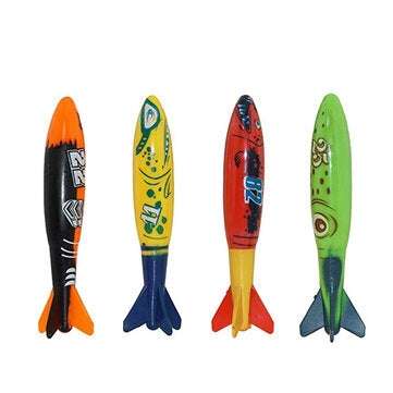 Portable Diving Toys Set Diving Torpedo Rocket Fish Sticks Sha... (TYPE: SEVENLIGHTCOLORSWITHREMOTE)