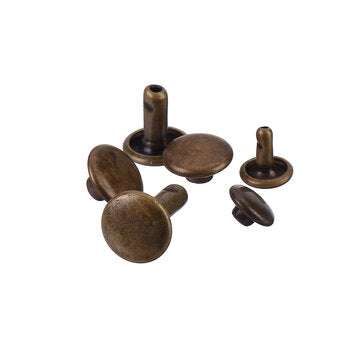 Sets Leather Craft Double Cap Rivets Tubular Metal Studs Fixing Tools Kit