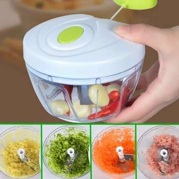 Manual Pull Rope Food Vegetable Blender Meat Chopper Hand Held Pulling Slicer Mincer