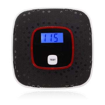 LCD 0~999PPM CO Carbon Monoxide Gas Alarm Sensor Poisoning Smoke Gas Tester Detector (COLOR.: BLACK)