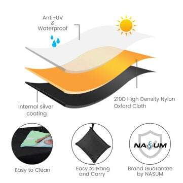 NASUM Cover for Garden Chairs Protective Cover Oxford Polyester 210D Oxford Material with Drawstring