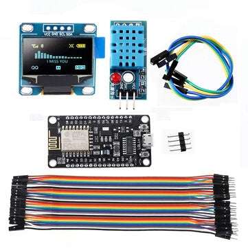 Geekcreit WiFi ESP8266 Starter Kit IoT NodeMCU Wireless I2C OLED Display DHT11 Temperature Humidity