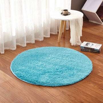 KC-MP1 60cm Non-Slip Bedroom Floor Mat Fluffy Soft Plush Rug Pure Colour Dining R... (COLOR.: ROYAL)