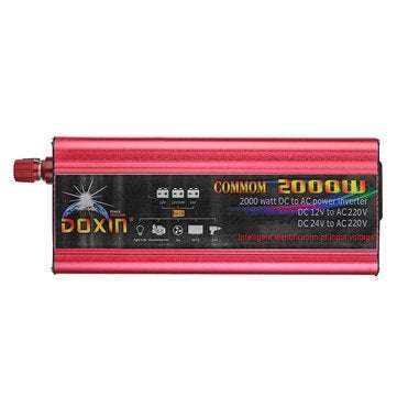DOXIN Power Inverter 4000W Peak Modified Sine Wave Converter DC 12V/24V To AC 220V USB Plug Port