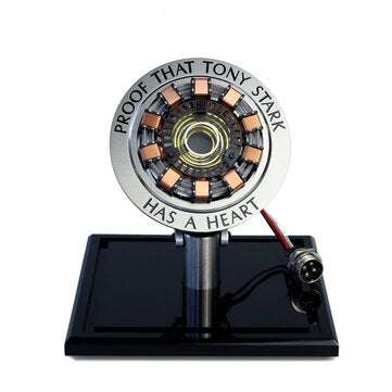 High Version 1:1 Alloy Arc Reactor DIY Model MK1 LED Light Mark Chest Tony Heart Lamp Light With Dis