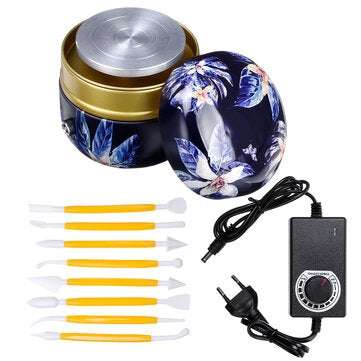 Mini Electric Pottery Wheel Machine Small Pottery Forming Machine with Tray f... (COLOR: BLUEPURPLE)