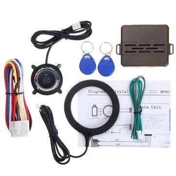 Engine Start Stop Keyless Entry System PKE Security Alarm Push Button RFID Sensor Remote for Car Aut