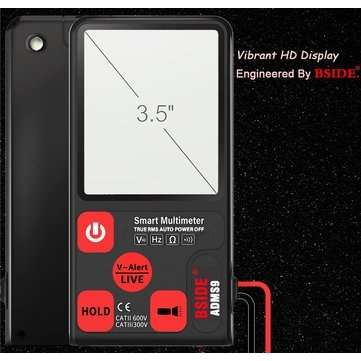 BSIDE ADMS9 Mini Digital Multimeter  Voltage Tester Voltmeter Ohm Resistance NCV Continuity Test
