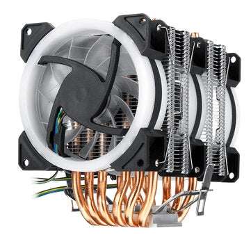 CPU Cooler 6 Heatpipe 4 Pin RGB Cooling Fan For Intel 775/1150/1151/1155/1156/1366 AMD