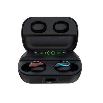 Bakeey Q65 TWS bluetooth Earphone Wireless Gaming Headphone 3500mAh Power Bank Noi... (COLOR: BLACK)
