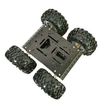 C3 4WD High Hardess of Steel Smart Chassis Car DIY Kit With 130mm Rubber Wheel +DC 12V Motor