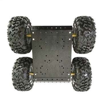 C3 4WD High Hardess of Steel Smart Chassis Car DIY Kit With 130mm Rubber Wheel +DC 12V Motor