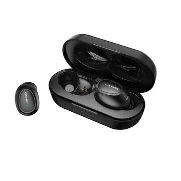 Awei T16 TWS Wireless bluetooth 5.0 Earphone Mini Portable Stereo Sports Headphon... (COLOR.: BLACK)
