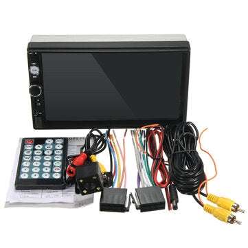 7010B 7 Inch Car MP5 Player Stereo Radio 2DIN FM USB AUX HD bluetooth Touch Screen with Backup Camer