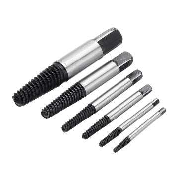 6pcs Damaged Screw Extractor Set Easy Out Broken Nut Screw Bolt Remover Kit