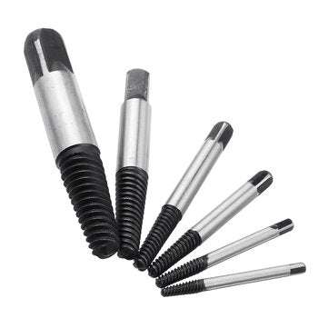 6pcs Damaged Screw Extractor Set Easy Out Broken Nut Screw Bolt Remover Kit