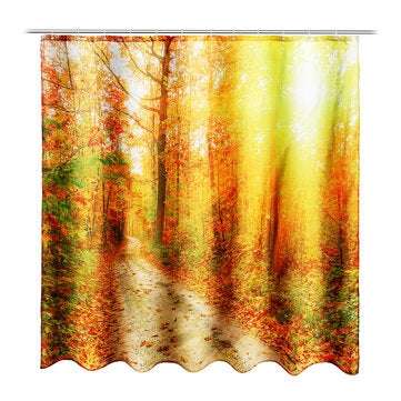 71``x71`` Autumn Deciduous Forest Waterproof Polyester Shower Curtains ... (PATTERN: TREESSHADEPATH)