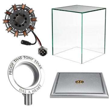 1:1 Scale MK2 Assembled Core DIY Tony Arc Reactor LED Lamp Kit With Display Stand Cover