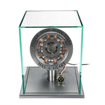 1:1 Scale MK2 Assembled Core DIY Tony Arc Reactor LED Lamp Kit With Display Stand Cover