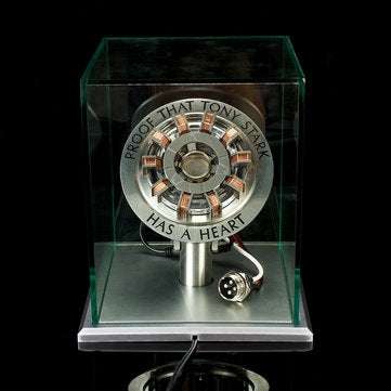 1:1 Scale MK2 Assembled Core DIY Tony Arc Reactor LED Lamp Kit With Display Stand Cover