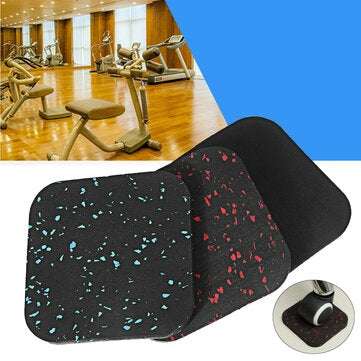 100*100*10mm Thick Color Dot Rubber Treadmill Cushion Furniture Foot Mat For Gym (COLOR: BLACK)