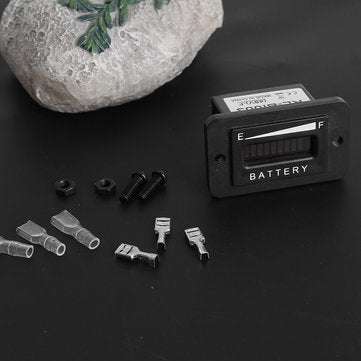 10 Segment LED 36V Battery Indicator Battery Tester Meter Gauge Coulombmeter for Golf Cart Yacht RV