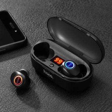 [bluetooth 5.0] HOCO TWS HiFi Wireless Earbuds LED Display Bass Stereo CVC6.0 Noise Cancelling Sport