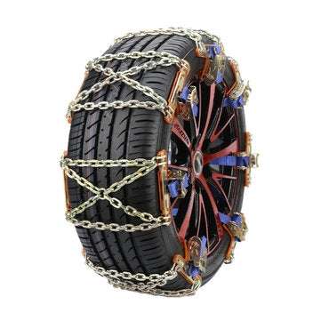 Anti-skid Chain Wear-resistant Steel Vehicle Snow Chains For Ice/Snow/Mud Road Safe (SIZE: L)