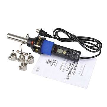 8018LCD 110V US Plug 450 Degree LCD Adjustable Electronic Heat Hot Air Gun IC SMD BGA Desoldering St