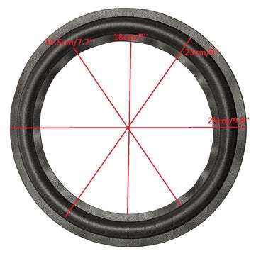 Black 10 Inch Speaker Surround Decorative Circle Repair Foam For Bass Woofer