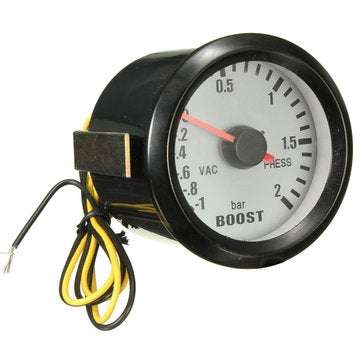 Black 2 Inch 52mm Car Universal LED Bar Turbo Boost Vacuum Gauge