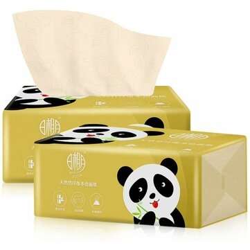 6packs Unbleached Toilet Paper Tissue Bamboo Toilet Paper Hypoallergenic Kitchen Toilet Paper Pumpin