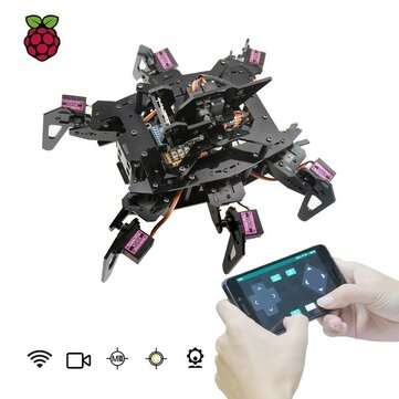 Adeept RaspClaws Hexapod Spider Robot Kit for Raspberry Pi 4 Model 4B/3B STEAM Crawling Robot Open