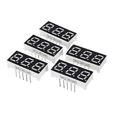 5Pcs 2381AS 0.28 inch LED Digital Tube Three-digit Common Cathode Bright Red Light