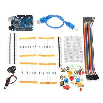 AOQDQDQD DIY Bread Board LED UNO R3 Basic Starter Learning Kit Starter Kits