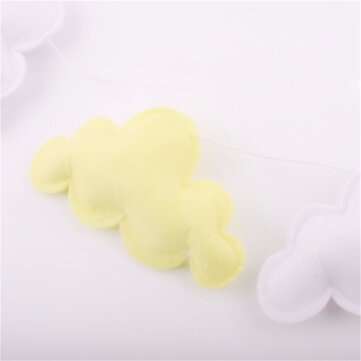 5Pcs Simple Cloud Garland Ornament Nordic Style Crib Baby Bed Bell Bedroom Wall ... (COLOR.: YELLOW)