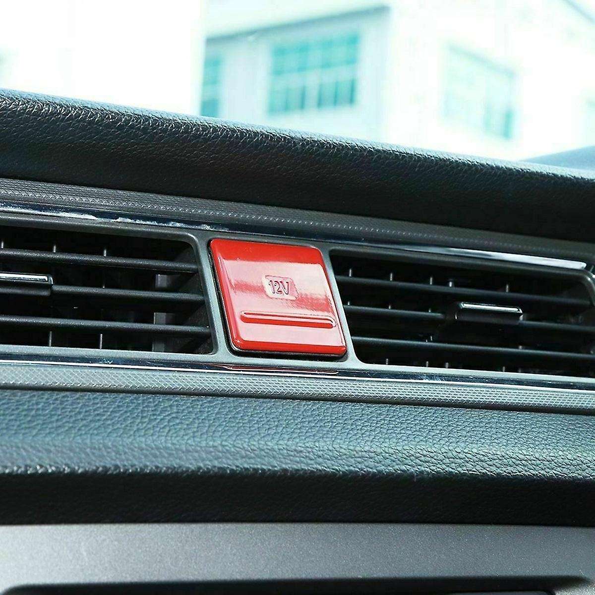 Lighter Trim Cover ABS Sticker Interior Accessories for 2010 2011 2012 2013 2014 (Red)