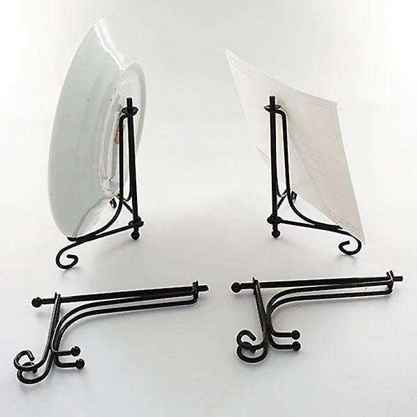 (4 pack)Iron Display Stand, Easel Plate Display Photo Holder Stand, Displays Picture Frames, Cookboo