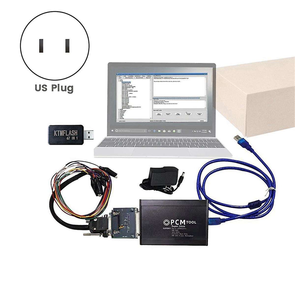 [Add DCM6.X and DCM7.X] ECUHELP PCM Tool Super J2534 67 in 1 PCM-.2.0 ECU Programmer Offline Work U