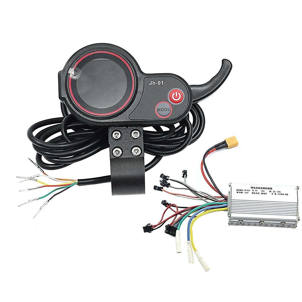 -01 Meter Dashboard LCD Display+36V 19A Brushless Controller without Hall for Electric Scooter E Bi