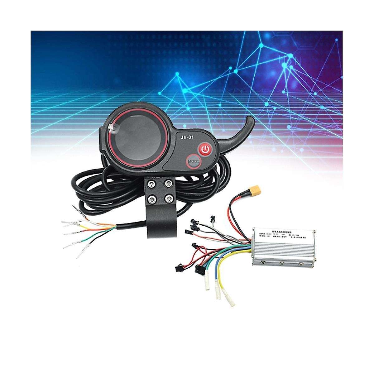 -01 Meter Dashboard LCD Display+36V 19A Brushless Controller without Hall for Electric Scooter E Bi