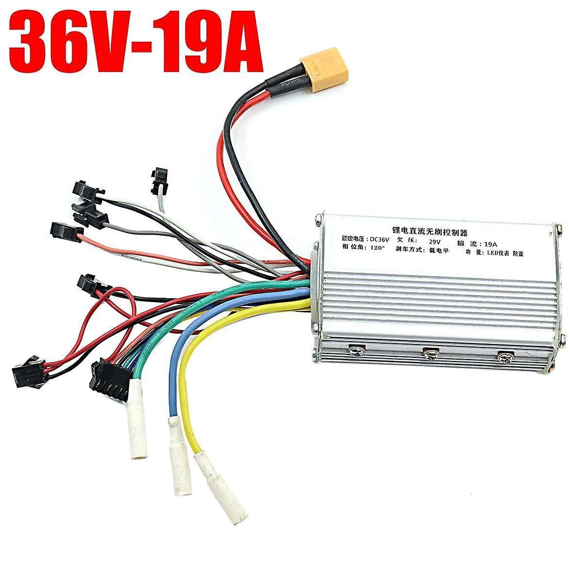 -01 Meter Dashboard LCD Display+36V 19A Brushless Controller without Hall for Electric Scooter E Bi