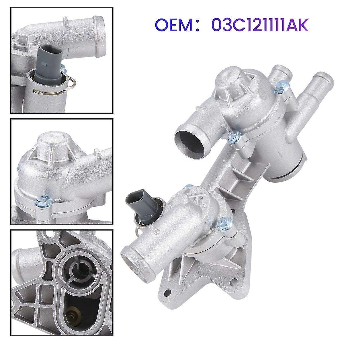 03C121111AK Car Engine Coolant Thermostat Controller Enhanced Aluminum Alloy Material for Sagitar