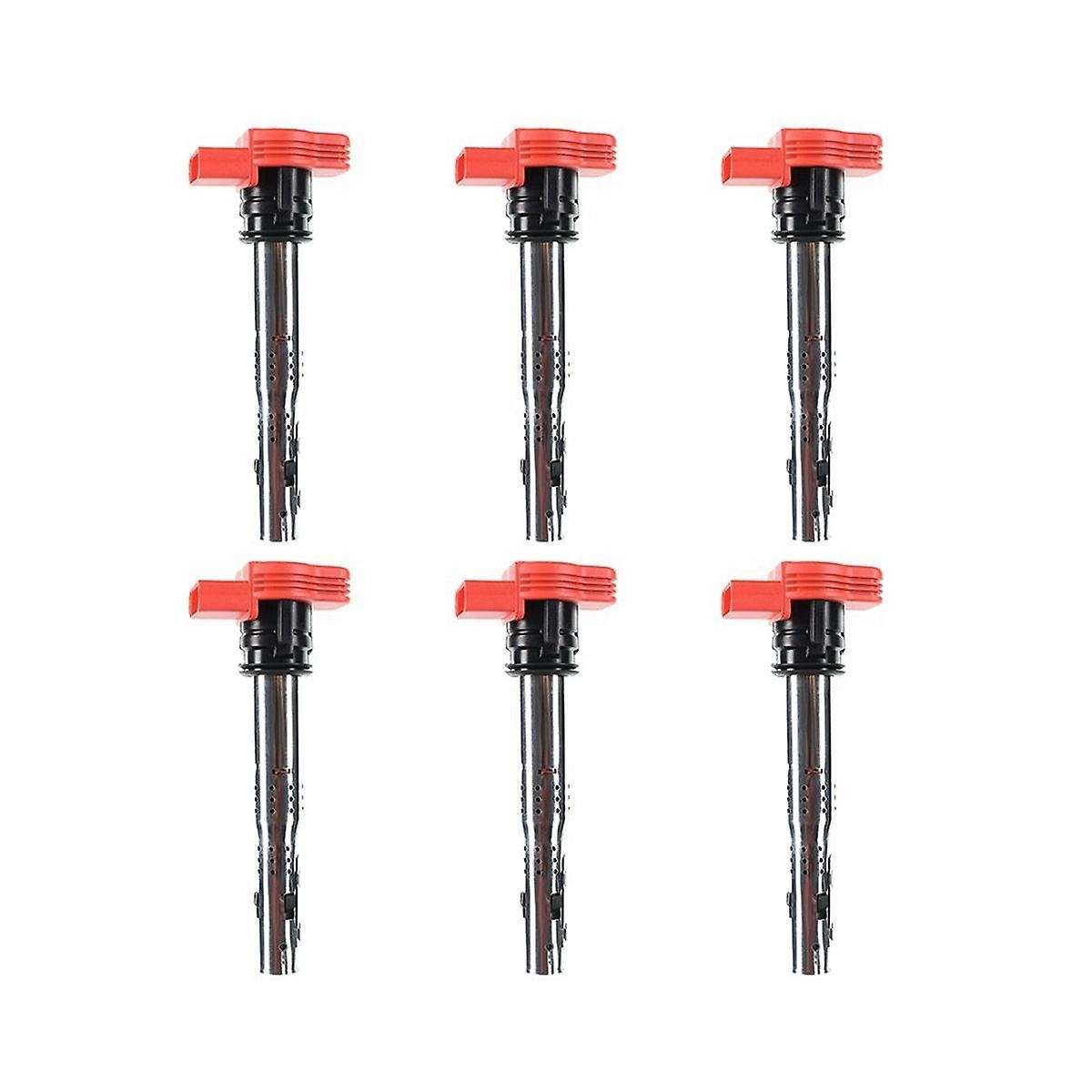 06e905115e 6pcs Ignition Coil High Voltage Kit for A6 A8 R8 S5 Uf-529