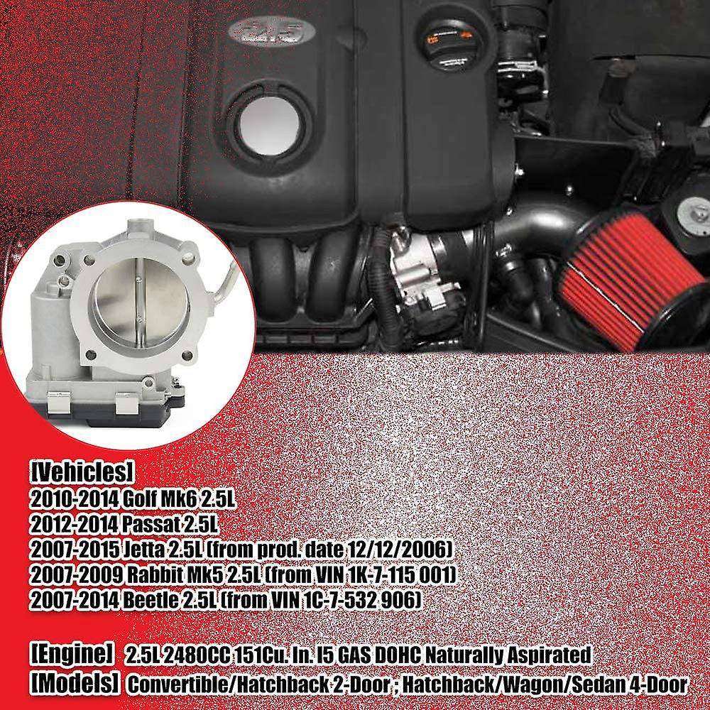 07K133062A Throttle Body Assembly with Sensor for Golf MK6 Rabbit MK5 2.5L 2007-2015