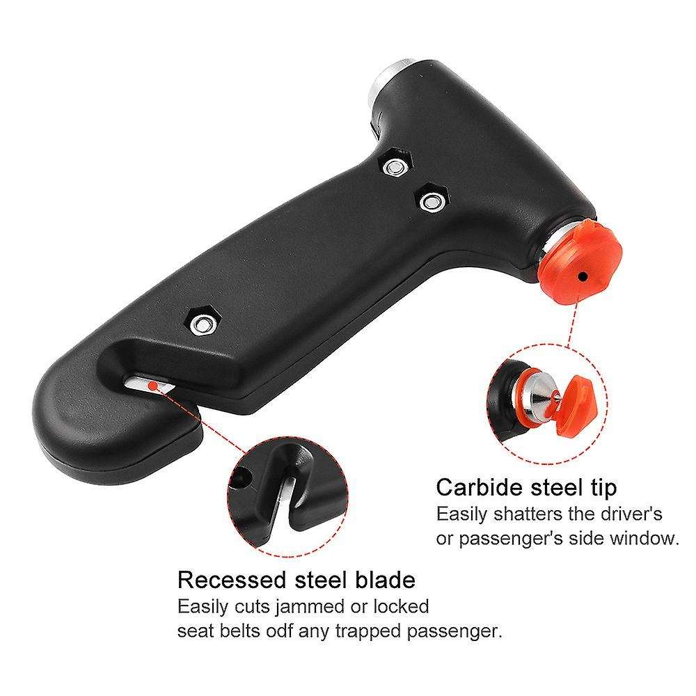 1 Pack Car Safety Hammer, Emergency Lifesaving Tool with Car Window Breaker and Seat Belt Cutter, Li