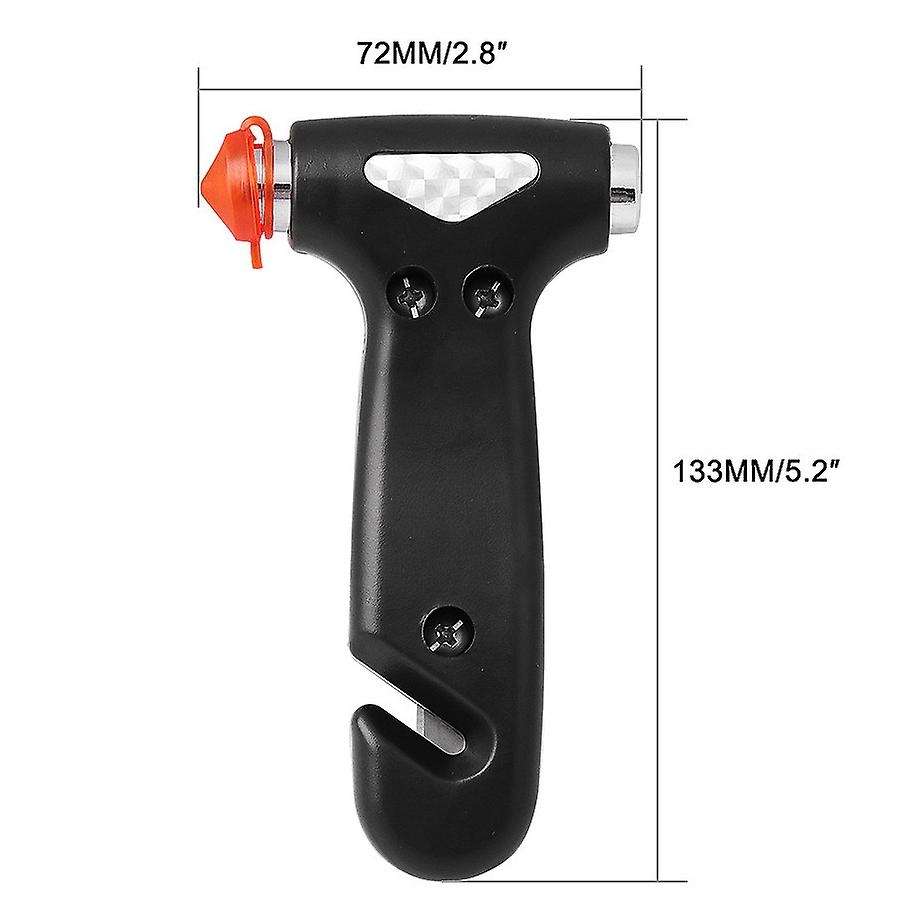 1 Pack Car Safety Hammer, Emergency Lifesaving Tool with Car Window Breaker and Seat Belt Cutter, Li