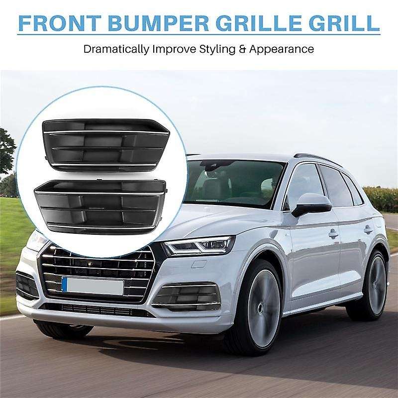 1 Pair Car Front Bumper Fog Light Lamp Grille Cover Trim for - Q5 SQ5 2018 2019 2020 80D807679E, 80D
